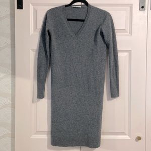 Everlane 100% Cashmere Grey Sweater Dress
